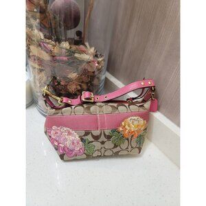 Coach Bag Signature Demi Pouch Handbag Patchwork Floral Vintage